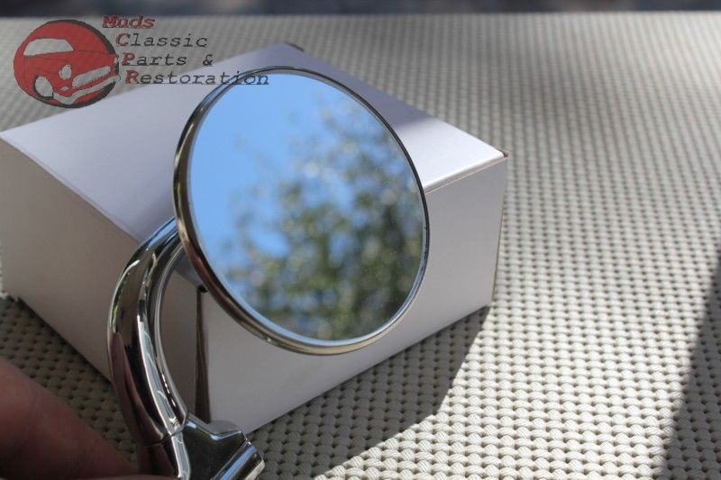 Overhead Mount Outside Curved Arm Rearview 3" Mirror Antique Classic